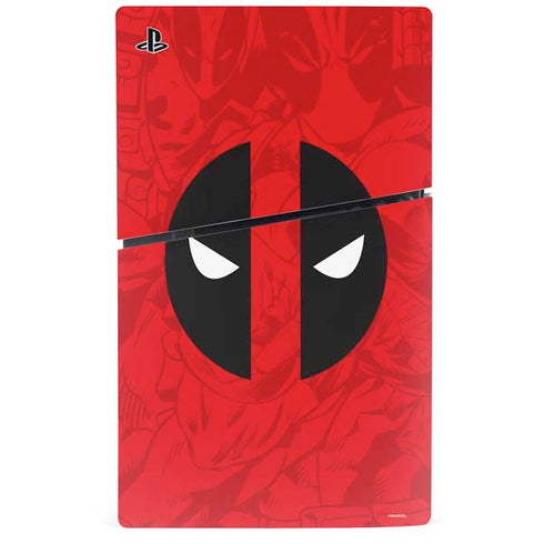Marvel Deadpool Deadpool Emblem PS5 Slim Digital Edition Console Skin
